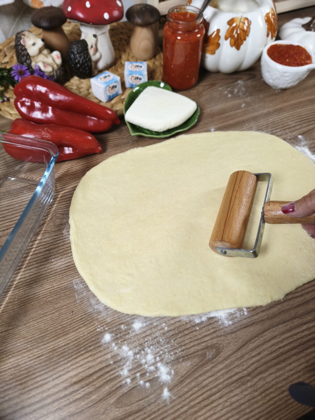 Slana babka sa ajvarom i sirom